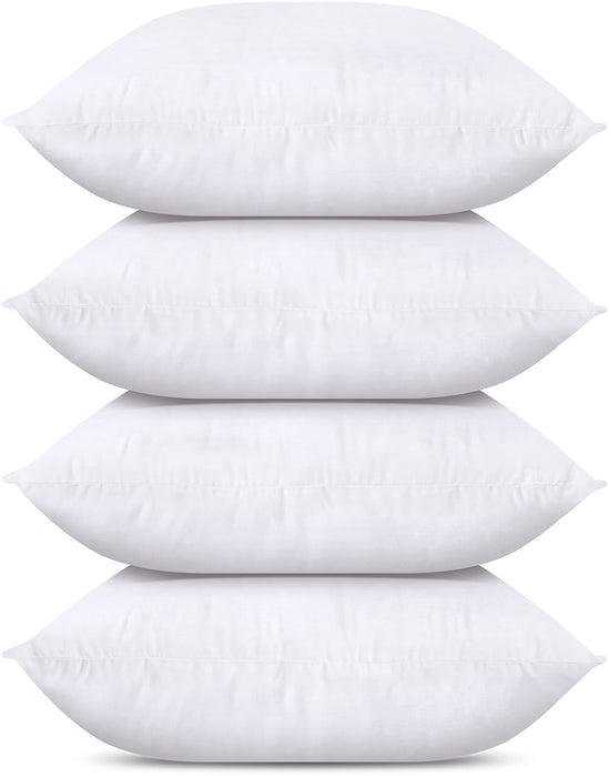 Utopia Bedding Throw Pillows (Set of 4, White), 20 x 20 Inches Pillows for Sofa, Bed and Couch Decorative Stuffer Pillows