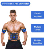 Abs Stimulator Ab Stimulator Rechargeable Ultimate Abs Stimulator for Men Women Abdominal Work Out Abs Power Fitness Abs Muscle Training Workout Equipment Portable Black