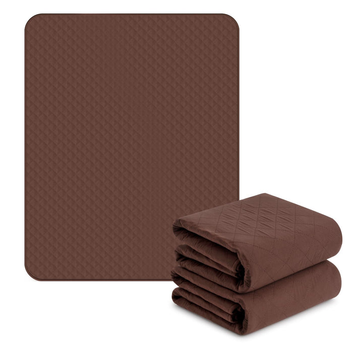 Hide Stains Bed Pads Washable Waterproof 45x56 Inch (2 Pack), Extra Large Washable Bed Pads for Incontinence, Bed Wetting, and Pet Protection, Brown – Ideal for Elderly, Adults, Kids and Pets