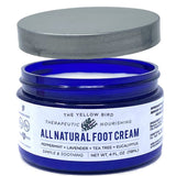 Yellow Bird Natural Foot Cream - For Dry and Cracked Feet Repair. Organic Athlete’s Foot Balm. Salve Moisturizer for Heel Care & Callus Treatment with Tea Tree Oil & Peppermint Essential Oils