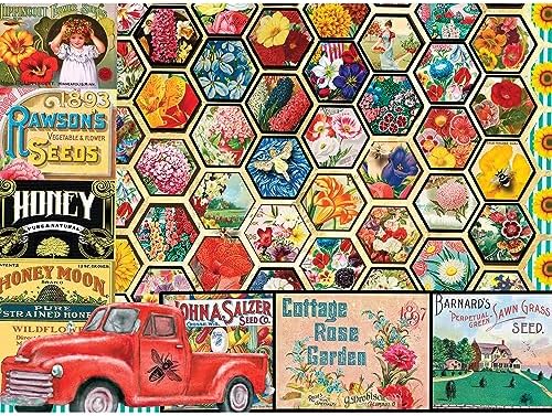 RoseArt - Kodak Premium - Honeycomb Flowers and Seeds - 1000 Piece Jigsaw Puzzle for Adults