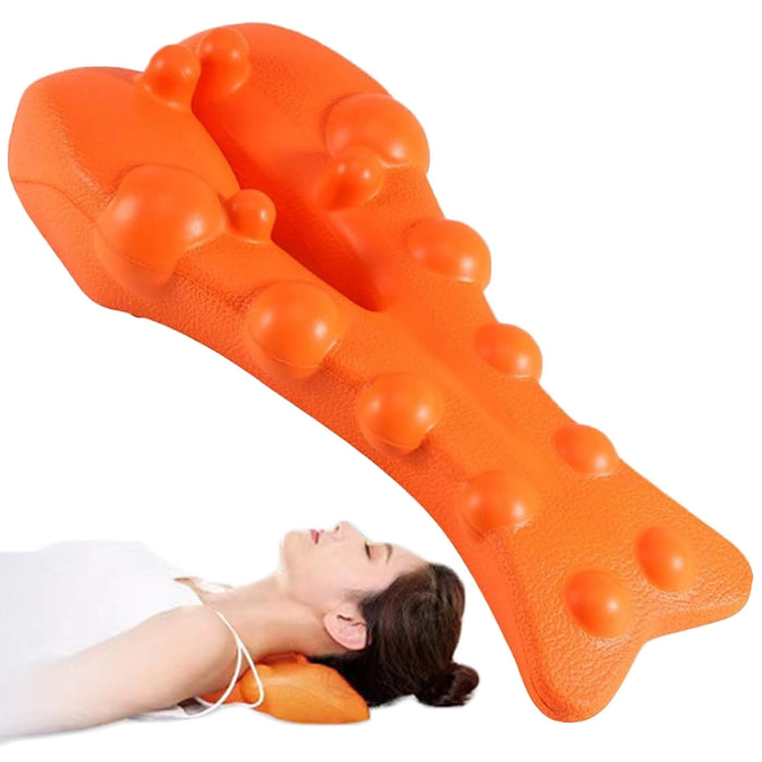 Trigger Point Massager Tool, Trapezius Trigger Point Massager, Effortless Trapezius Stretcher for Neck, Back Muscle (Orange)