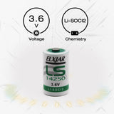 elxjar (5-Pack) LS-14250 1/2 AA 3.6V Lithium Battery (Non Rechargeable) for SAFT Water Meter Electricity Meter Gas