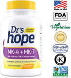 Dr’s Hope Vitamin K2-90 Capsules with 500 mcg MK4 + 100 mcg MK7 | Bone and General Health Support | High-Potency K-2 Vitamins Supplement - 1 Capsule Daily