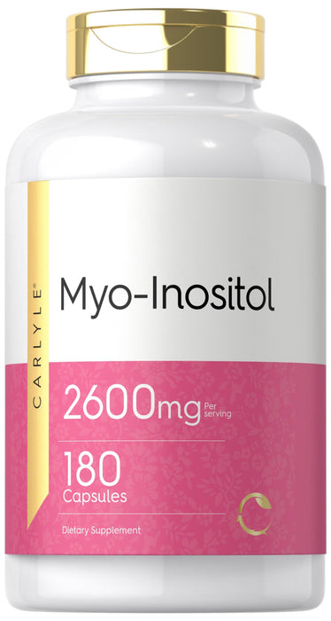 Carlyle Myo-Inositol 2600mg | 180 Capsules | Extra Strength Supplement | Non-GMO, Gluten Free