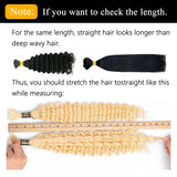 QTHAIR 14A Deep Wave Bulk Human Hair For Braiding No Weft (18", 613(Blonde)) 100% Unprocessed Brazilian Deep Wave Human Hair Virgin Hair Extensions Two Bundles Micro Braiding