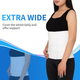 S Abdominal Binder Post Surgery for Men and Women, 12" High Postpartum Tummy Tuck Belt Provides Bariatric Stomach Compression, High Elasticity, Breathable - (45" - 60") 4 PANEL