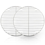 TEAMFAR Round Cooling Rack Set of 2, 10½ Inch Round Wire Rack Baking Steaming Roasting Rack Set Stainless Steel, Healthy & Mirror Finish, Oven & Dishwasher Safe