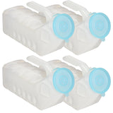 MedVance- Urinals for Men 1000ml with Glow in The Dark Spill Proof Pop Cap Lid, Plastic Pee Bottles for Men, Male Urinals, Pee Container Men, Portable Urinal for Car, Elderly & Incontinence (4 Pack)