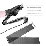 ATOMUS 100pcs Tattoo Clip Cord Sleeves with 2pcs Self-adhesive Bandage Disposable Plastic Cover Bags Tattoo Pen Bag Tattoo Machine Accessories (Black)