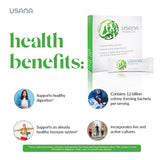 USANA Probiotic Supplement to Support Digestive Health* – Gluten Free – Sugar Free – Dairy Free - 14 Stick Packs