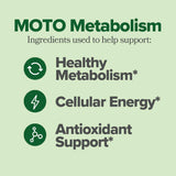 O Positiv Moto Women's Metabolism Support - Energy, Curb Cravings, Healthy Metabolism - Vegan Capsules, 30 Servings