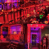 JMEXSUSS 500 LED Red Halloween Lights Outdoor, 173ft Halloween String Lights Plug in, Waterproof 8 Modes Red Christmas Lights for Tree Party Xmas Halloween Decorations