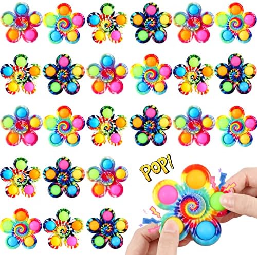 Gigilli 24 Pack Party Favors Fidget Spinners for Kids 4-8 8-12, Easter Basket Goodie Bags Stuffers for Kids 3-5, Egg Fillers Pop Mini Fidget Toys Bulk Classroom Prizes, Toddler Birthday Party Gifts