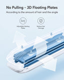 Wavytalk Pro Flat Iron Hair Straightener, 100% Pure Titanium Flat Iron for Easy Glide, Creates Silky Hair Instantly, Straightener and Curler for All Hairstyles, Dual Voltage Flat Iron for Hair (Blue)