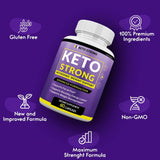 Gold Nutra (3 Pack) Keto Strong Diet Pills, New 2022 Formula, 3 Month Supply