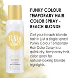 Punky Temporary Hair Highlight Spray, Beach Blonde, 3.5 oz, 2-Pack
