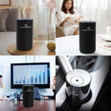 Scentcares Waterless Diffuser Essential Oil Nebulizer Battery Operated, No Water & Portable & Smart & Cordless Design, Aromatherapy Atomizing Diffuser for 3 Cold Mist & Timer 1/2/3H (Black)