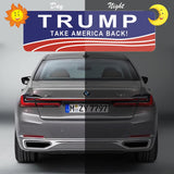 KATISHYRO 4 Pack Reflective Trump 2024 Car Magnet Stickers Trump 2024 Stickers, Take America Back Elect President Donald Trump Gifts 2024 Election Patriotic Highly, Waterproof Magnetic Bumper Stickers