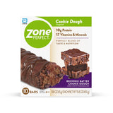 ZonePerfect Protein Bars | 10g Protein | 17 Vitamins & Minerals | Nutritious Snack Bar | Brownie Batter Cookie Dough | 20 Bars