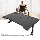 Wheelchair Tray Table with Cup Holder, Removable Non Slip Wheelchair Lap Tray, Lightweight Portable Wheelchair Dinner Table for Eating Reading Working Resting