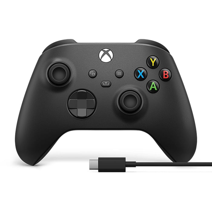 Xbox Core Wireless Gaming Controller + USB-C® Cable – Carbon Black – Xbox Series X|S, Xbox One, Windows PC, Android, and iOS