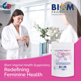 Biom Vaginal Probiotic Suppository: Natural Vaginal pH and Odor Control Regimen; Balance and Nourishes Vaginal Microbiome; No Parabens, No preservatives (15 count)