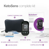 KetoSens Blood Ketone Monitoring Starter Kit: Ideal for Keto Diet with App. Includes 1 Meter, 10 Ketone Test Strips, 10 Lancets (30G), 1 Lancing Device & 1 Case