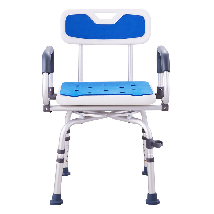 VEVOR Shower Chair, Shower Seat with Back, Adjustable Height Shower Stool, Shower Chair for Inside Shower Bathtub, Non-Slip Bathroom Bench Bath Chair for Elderly Disabled Handicap, 350 LBS Capacity