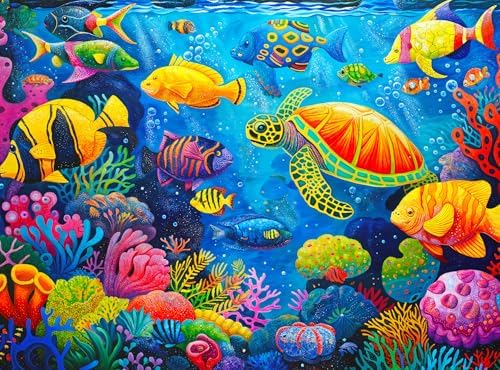 Cross & Glory - Underwater Paradise - 1000 Piece Jigsaw Puzzle | Puzzles for Adults 1000 Pieces | Vibrant Marine Life Puzzle | Perfect for Nature Lovers