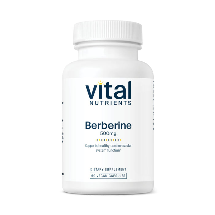 Vital Nutrients Berberine |Supports Bowel Function and Normal Triglyceride Levels |Vegan Supplement| Gluten, Dairy, and Soy Free |500 mg |60 Capsule