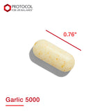 Protocol Garlic 5,000-5,000mcg Allicin Supplement - Odor Controlled, Enteric Coated - Vegan & Kosher - 90 Tablets