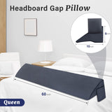 Vekkia Queen Bed Wedge Pillow/Headboard Pillow/Mattress Gap Filler,Bed Heaboard Gap Filler to Fill Gap (0-5.5") Between headboard and Mattress for Better Sleep(Grey 60"x10"x6")