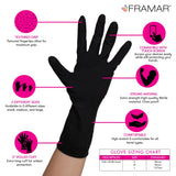 Framar Powder Free Nitrile Gloves – 12 INCH Black Gloves Disposable Latex Free, Mechanic Gloves, Black Disposable Gloves, Latex Free Gloves Large, Black Nitrile Gloves Large, Disposable Gloves Large