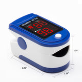 Clinical Guard CMS-50DL SpO2 Pulse Oximeter Fingertip, Blood Oxygen Saturation Monitor with Heart Rate Tracker, Fingertip Pulse Oximeter with Batteries, Silicon Cover & Case, Lanyard, Blue