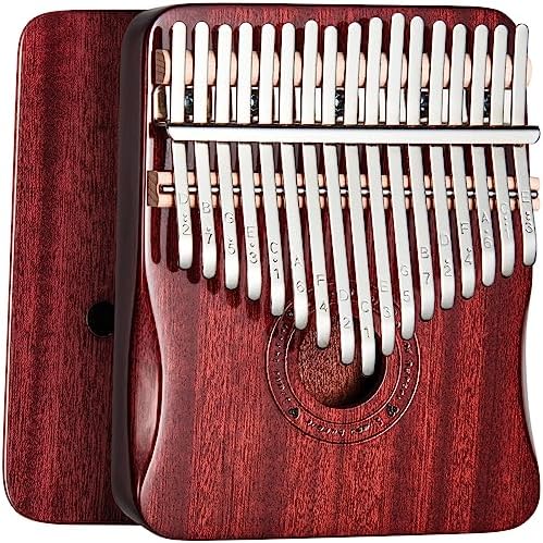 Kalimba Thumb Piano 17 Keys Finger piano (Wine red)