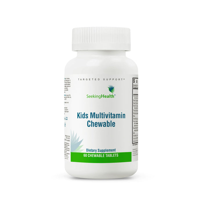 Seeking Health Kids Multivitamin Chewable, Formulated for Children’s Health, with L-5-MTHF L-Methylfolate, B12, Riboflavin, Vitamin A, Vegetarian (60 Chewable Tablets)*