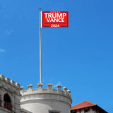 WENWELL Trump Vance 2024 Flag Double-Sided 3x5 Ft - Make America Great Again Trump Vance '24 Presidential Campaign Banners for car Boat Outdoor,Premium 3-Ply Durable Material,Red