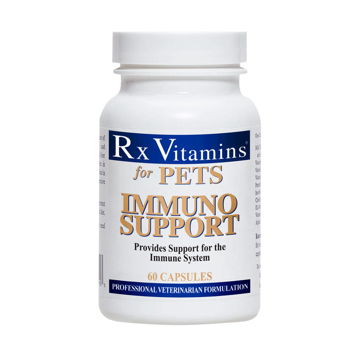 Rx Vitamins for Pets Immuno Support for Dogs & Cats - Immune System Support - Help Brain Function Bones Muscles Stress & Aging - 60 Capsules