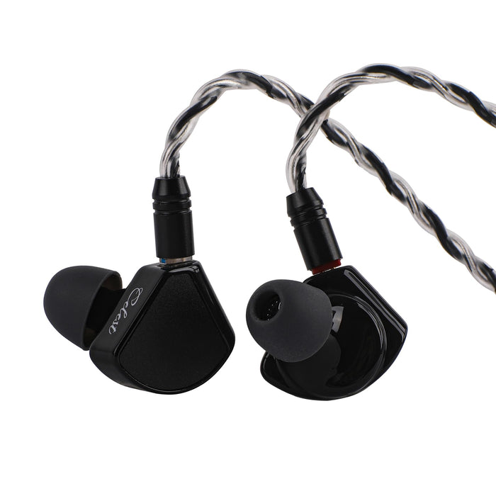 Linsoul Kinera Gumiho 10mm SPD Planar Driver + 1BA in Ear Earphone Monitor with 3D Printed Cavity, Detachable 0.78mm 2Pin Silver-Plated Alloy Copper Cable IEM (Pure-Black)