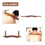 Goodtar Guasha Wood Stick Tools Wooden Therapy Scraping Lymphatic Drainage Massager, Double Row 34 Beads Point Treatment Gua Sha Tools for Back Leg (34 Beads)