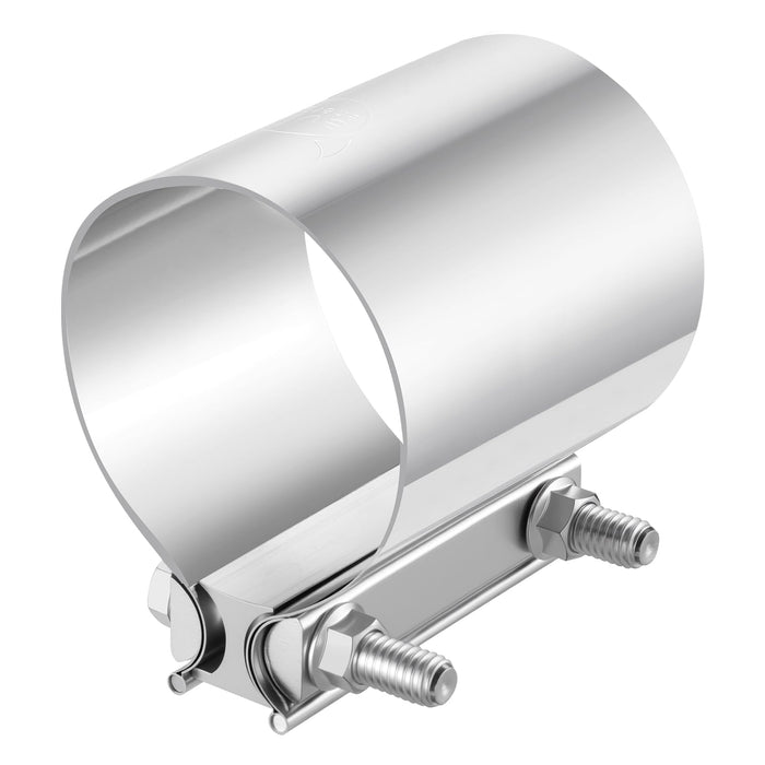 EVIL ENERGY 3.5 Inch Exhaust Clamp, 3 1/2" Butt Joint Band Clamp Sleeve Coupler Stainless Steel for Pipes, Mufflers, Catalytic Converters 2PCS