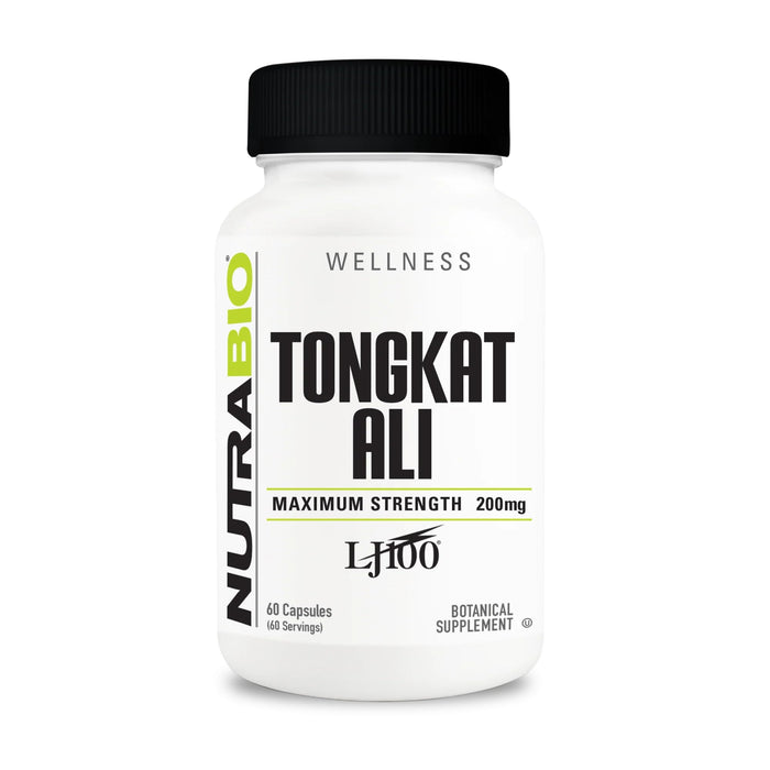 NutraBio Tongkat Ali LJ 100 - Natural Support for Muscle Mass, Strength, Performance - 200mg per Capsule, 60 Servings