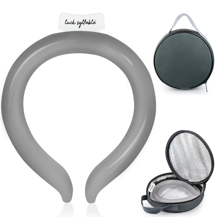 Neck Cooling Tube with Cold Insulated Bag, Reusable Wearable Neck Cooler Ring, Cooling Neck Wraps for Summer Heat Outdoor Indoor