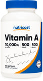 Nutricost Vitamin A 10,000 IU, 500 Softgel Capsules