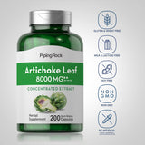 Piping Rock Artichoke Extract Capsules 8000mg | 200 Count | Non-GMO, Gluten Free Supplement