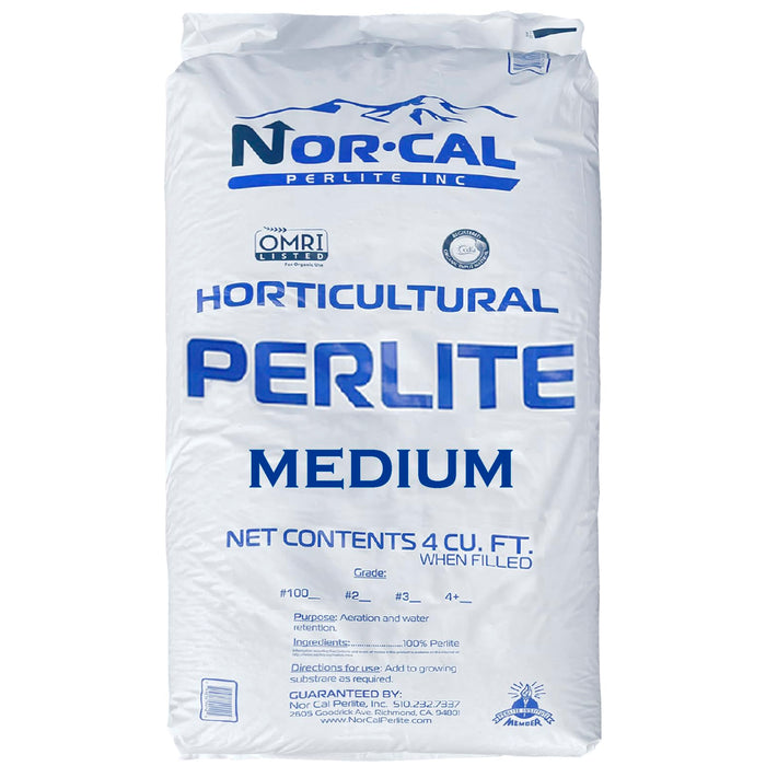 Norcal Perlite Horticultural Organic Certified Premium Screened Coarse Garden Indoor Outdoor Plants Soil and Drainage 4 Cubic Feet (103 Quarts) 1 Bag