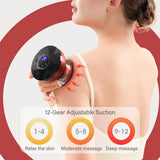 BZlover Electric Cupping Therapy Set, Smart Vacuum Cupping Massager, Rechargeable Guasha Cupping Machine Scraping Massager Tool with Red Light Therapy, 12-Speed Suction, 12 Temperatures & 3 Modes