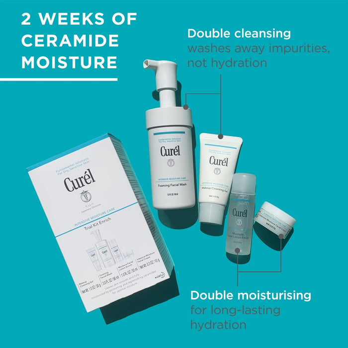 Curel Japanese Skin Care Travel Size Toiletries, for Dry, Sensitive Skin, Travel Size Face Wash, Travel Size Lotion, Travel Size Makeup Remove