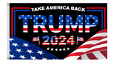 President Trump 2024 Flag 6X10 FT, Outdoor Polyester Flags, Double Stitched Trump Take America Back Flags with Brass Grommets and Stronger Header. (6X10)